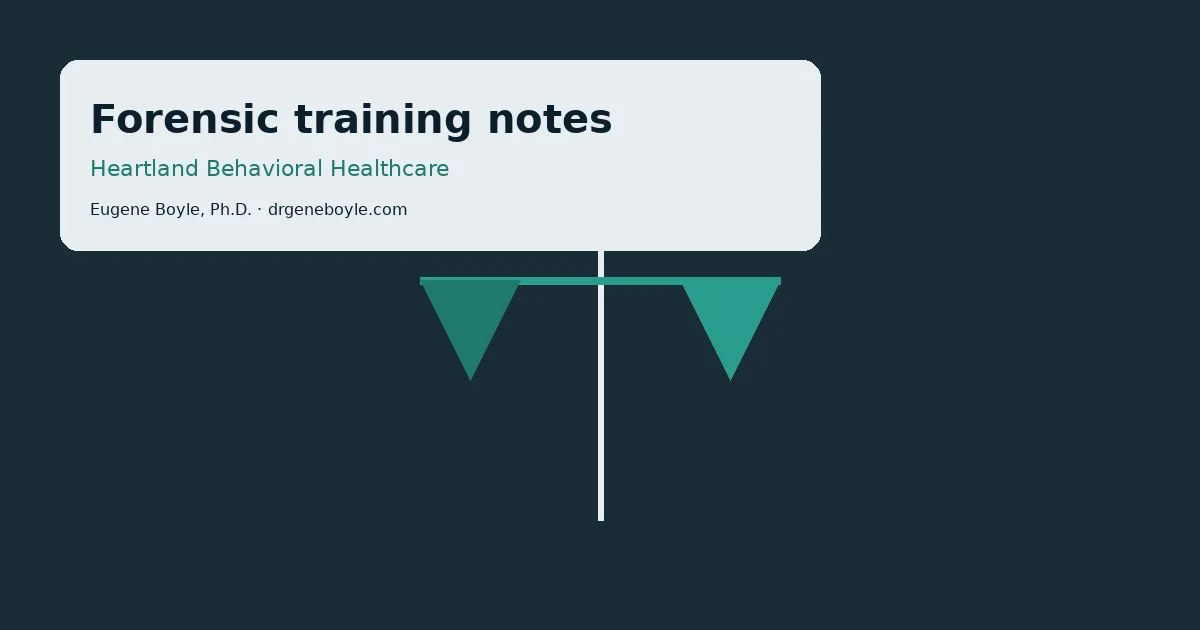 Cover image for Forensic Psychology Training Notes